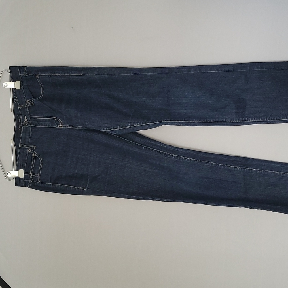 CALVIN KLEIN JEANS SKINNY BLUE DENIM 31/12 WAIST 34" HIGHT RISE STICHED DETAIL